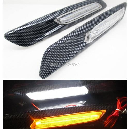 2PCS LED Fender Side Marker Light Turn signal light lamp fit for BMW E60 E61 E81 E82 E87 E90 E91 E92 M3 E93