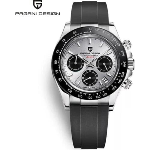 PAGANI DESIGN luxury Mens Wrist watch Quartz Chronograph Stainless Steel VK63 Movement Sapphire Glass 100M waterproof Pagani
