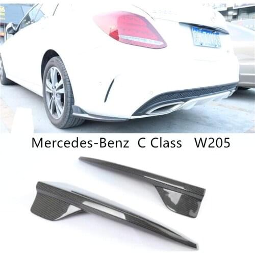 For Mercedes-Benz C Class W205 C180 C200 C260 C300 2015-2019 Rear Lip Spoiler Carbon Fiber Bumper Diffuser Spoilers