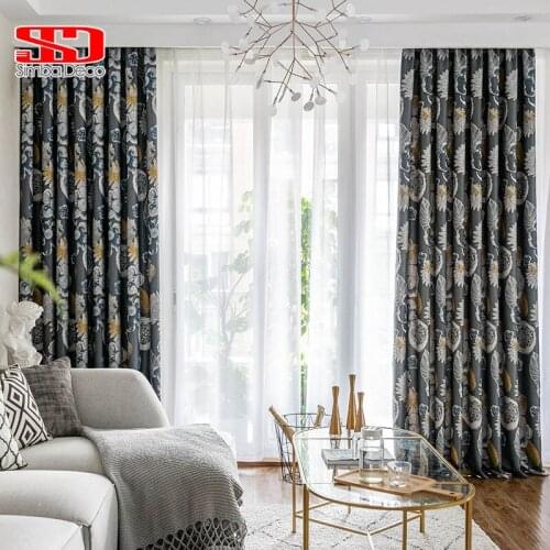 EuropeanBlackout Printing Curtains For Bedroom Modern Fabric Continas In The Living Room Kitchen Home Decor Window Treatments