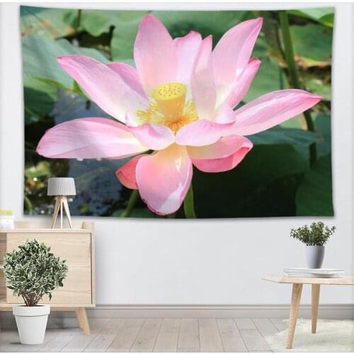Custom Lotus Wall Tapestry Home Decorations Wall Hanging Forest Tapestries For Bedroom 130x150CM,100x150CM,140x250CM