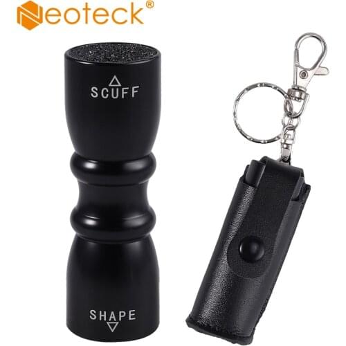 Neoteck 3 in 1 Tool Cue Tip Shaper Scuffer Aerator With A Keyring PU Carry Bag For Billiard Snooker Pool Cue Tip Shaper