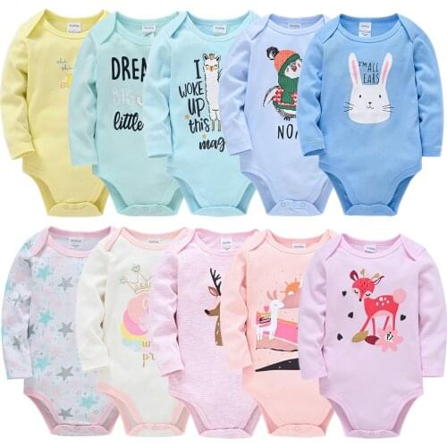 Cartoon Newborn Baby Boy Girl Bodysuits Clothes Unisex Toddler Jumpsuit 0-12M Cotton Long Sleeve Baby Bodysuits Roupas de bebe