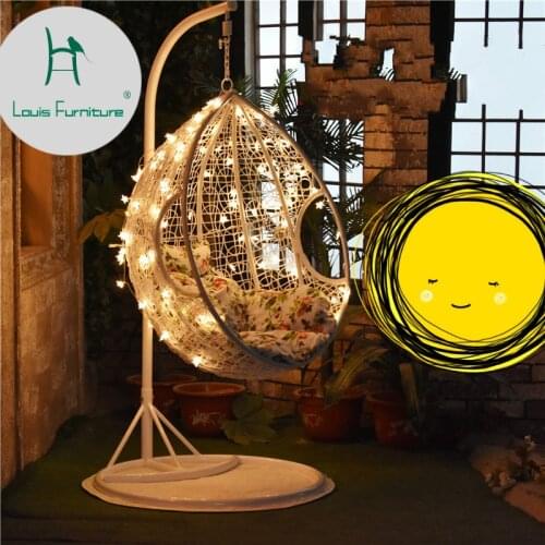 Louis Fashion Patio Swings Hanging Chair Basket Indoor Balcony Living Room Hammock Adult Single Nest Couch Potato
