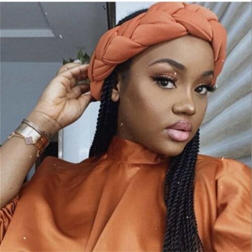 Trendy Candy Color Braids Womens Headbands Elastic Hair bands Ladies Turban Female Headwear Accessories Bandage Bandanas