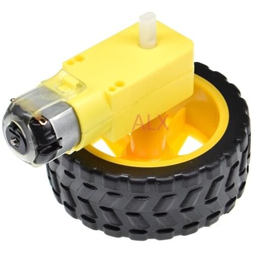 1SETS TT MOTOR 130 WITH THE WHEEL Smart Car Robot Gear Motor FOR ARDUINO DC3V-6C DC Slow down GEAR motor 1PCS + 1pcs 65MM WHEEL