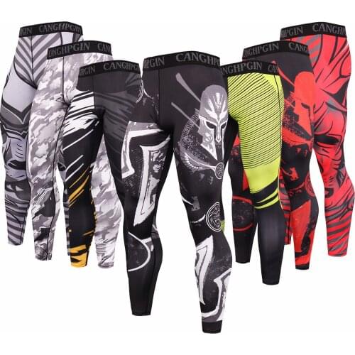 Mens Gym Compression Pants Sport Training Leggings Running Tights Trousers Men Workout Sportswear Dry Fit Jogging Fitness Pants