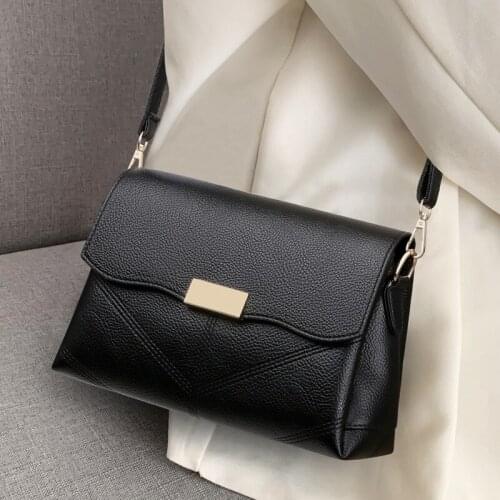 100% Cow Leather Handbag 2021 New All-match Large-capacity Fashion One-shoulder All-match Soft Leather Purse louisvuiton satchel