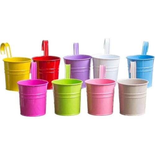 New Hook Flower Pot, Tin Bucket, Tin Flower Pot, Balcony Flower Pot, Tin Bucket, Succulent Flower Pot Decoration