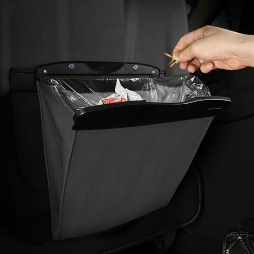 Car Seat Back Organizer PU Leather Garbage Storage Bag Car Organizer Accessories for Cadillac XTS SRX ATS CTS/Renault Koleos