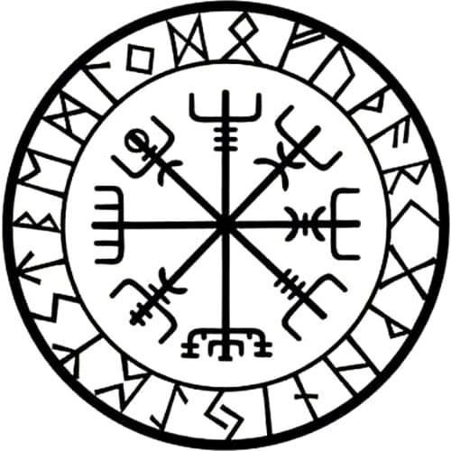 Originality Compass Rune Vinyl Car-styling Decal Motorcycle Car Sticker,15cm*15cm