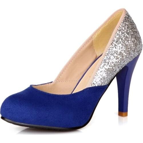 Big Size Simple splicing shoes ladies high heels women shoes woman pumps