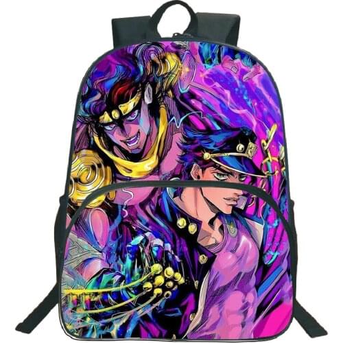 JoJos Bizarre Adventure Backpack JoJo No Kimyou Na Bouken Jotaro Men Women Boys Girls Backpacks School Bags 3d Backpack Women