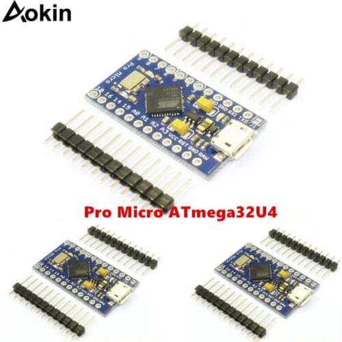 Pro Micro ATmega32U4 5V 16MHz Replace ATmega328 For arduino Pro Mini With 2 Row Pin Header For Leonardo Mini Usb Interface