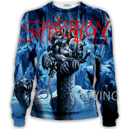 CAVVING 3D Printed SUFFOCATION Rock Band Crewneck Sweatshirts Harajuku Styles Tops Long Sleeve Sweatshirts for Men/women