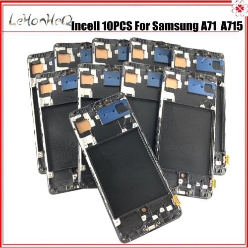 Test Incell Wholesale 10 Pcs/Lot For Samsung A71 LCD screen display A715 A715F A715W A715FN/DS Screen Touch with frame Assembly