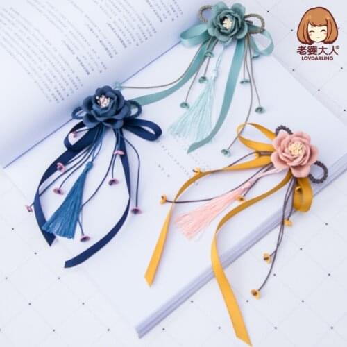 Chinese Style Han Costume Hair Accessories Tassel Streamer Hairpin Hair Accessories Handmade Flower Headwear