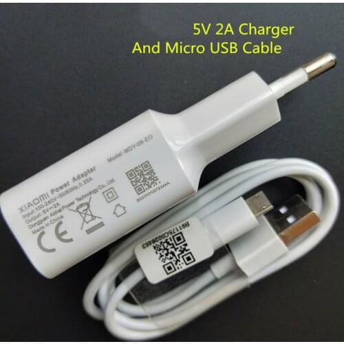 Original Xiaomi USB Charger 5V 2A Adapter EU US Plug Travel wall charger Micro usb Cable For Redmi S2 7 7A 6A 5A 4A 4X note 6 5
