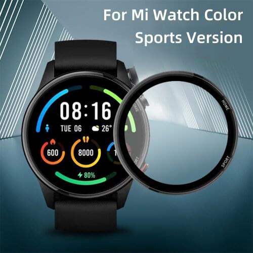 Soft Fibre Glass Protective Film Cover For Xiaomi Mi Watch Color sports version For Xiaomi Full Screen Protector Case