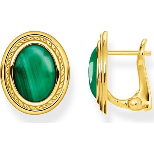 Green Oval Stone Geometric Studs Earrings Bohemia 925 Sterling Silver Ear Jewerly For Women Men 2021 Happiness Freedom Gift