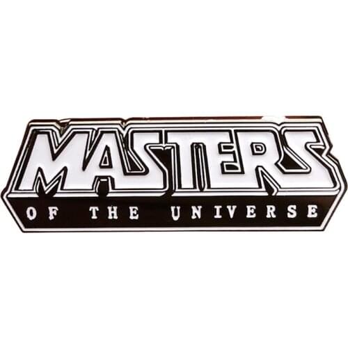 MASTERS OF THE UNIVERSE COMIC LOGO ENAMEL PIN BADGE BY TOTALLY TUBULAR