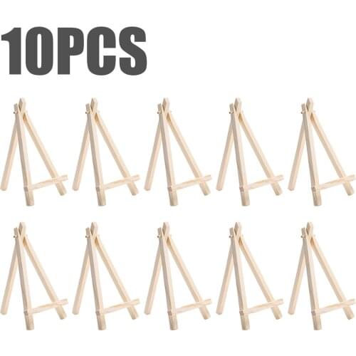 10pcs Wooden Mini Easel Stands Small Picture Card Stand Holder DIY Display Decoration Prop For Home Party Wedding