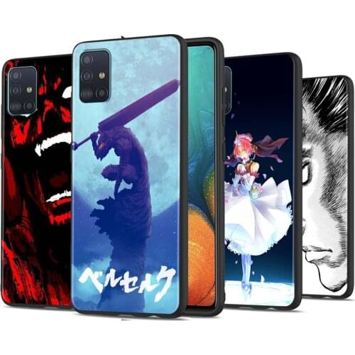 Berserk Guts Anime Phone Case For Samsung Galaxy A72 A32 A42 A91 A71 A51 A41 A31 A21 Soft Cover Black Capa TPU Back