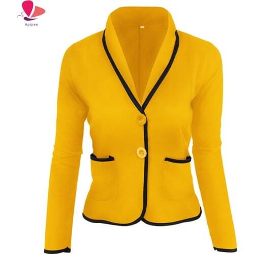 Женские пиджаки с коротким рукавом Apipee China At AliExpress