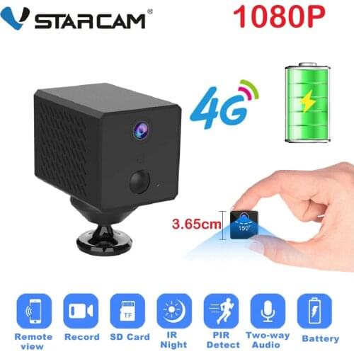 Vstarcam 4G Sim Card Wireless Network Security Mini Camera 2MP HD Rechargeable Battery Powered IP Camera Wifi 4G LTE Home Camera
