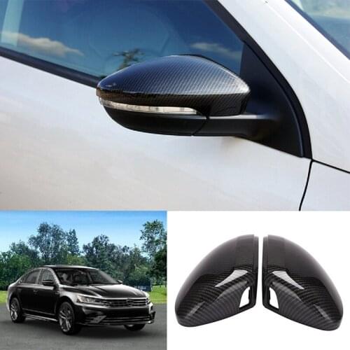 Car Side Mirror Covers Side Wing Mirror Cover W/Blind Spot Hole for Passat B8 Variant Arteon 2016-2020