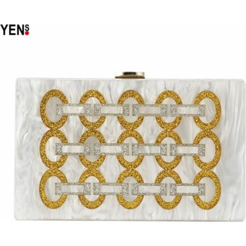 Brand Fashion Women New Wallet Luxury Handbag Designer Acrylic Clutch Geometric Patchwork Evening Bag Elegant Casual Day Clutch