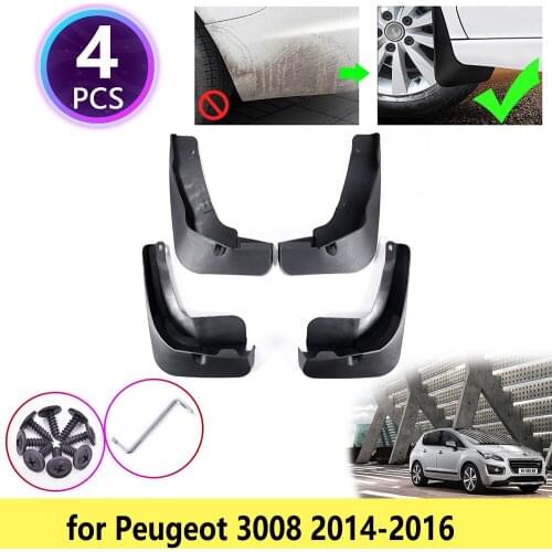 For Peugeot 3008 2014 2015 2016 Mudguards Mudflap Fender Universal Set Mud Flap Flaps Splash Guards Front Rear Wheel Accessories
