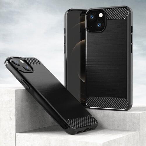 For iPhone 13 Case Fiber Carbon Shockproof Silicone Bumper Protective Soft Case For iphone 13 Cover for iphone 13 Pro 13 Pro Max