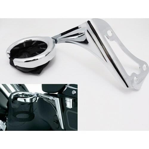 Motorcycle Rear Passenger Mount Drink Holder Left Side For Harley Touring 2010 2011 2012 2013 FLHTK Electra Glide Ultra Limiteds