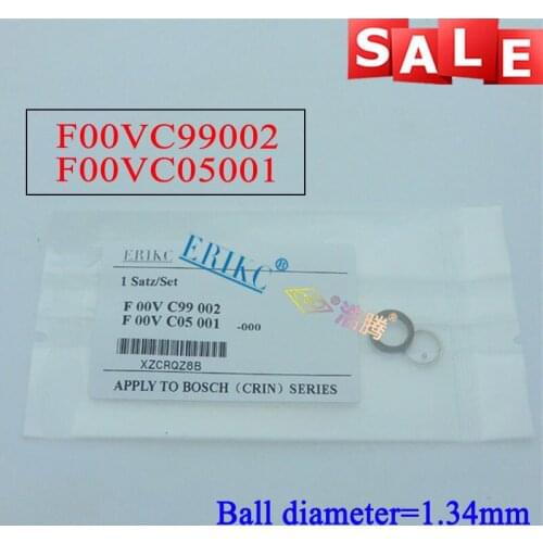ERIKC F00VC99002 Common Rail Injector Repair Kits Steel Ball Diameter 1.34mm F00VC05001 for 0445120 Series 6 Cylinder Engine