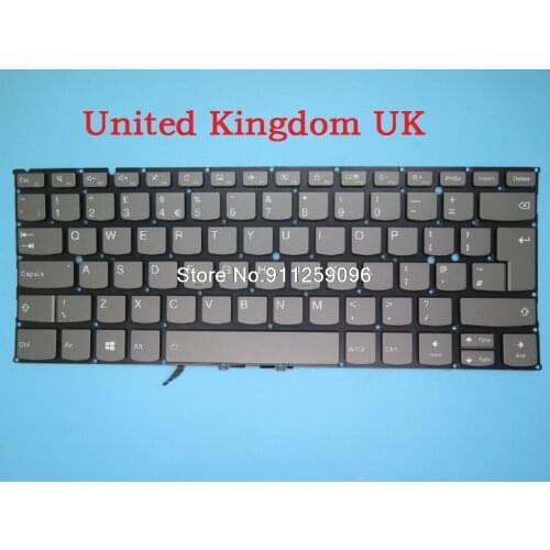 Laotop Keyboard For Lenovo YOGA 920-13IKB YOGA 920 920-13 English US United Kingdom UK With Backlit Gray New
