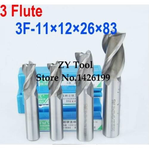 5 pcs/set 11MM 3 Flute HSS & Aluminium End Mill Cutter CNC Bit Milling Machinery tools Cutting tools.Lathe Tool