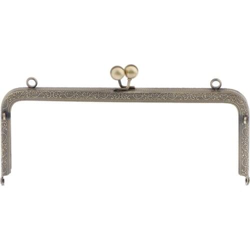 Square Silver Purse Bag Metal Frame Kiss Clasp Lock Bag Making DIY Craft