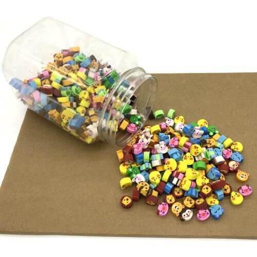 400pcs kawaii eraser lot cute mini animals heart erasers rubber for kids school accessories for pencils stationary supplie