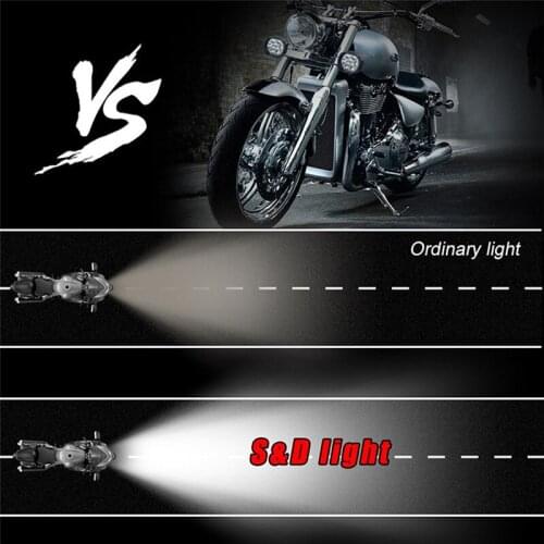 Motorcycle Headlight 9 LED 6W DC12V Super Bright Fog Spot White Work Light Internal Drive For Motorcycles Electric Bicycles