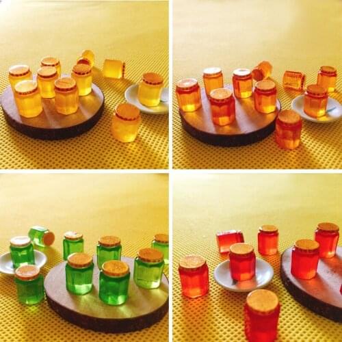 New~jam bottle/honey pot/doll house/miniatures/lovely cute/fairy garden gnome/moss terrarium decor/bonsai/figurine