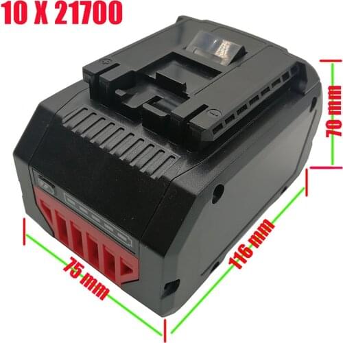 18V 20V Lithium Battery Plastic Shell Cover Case Replacement Part for Bosch 21700 Power Tool