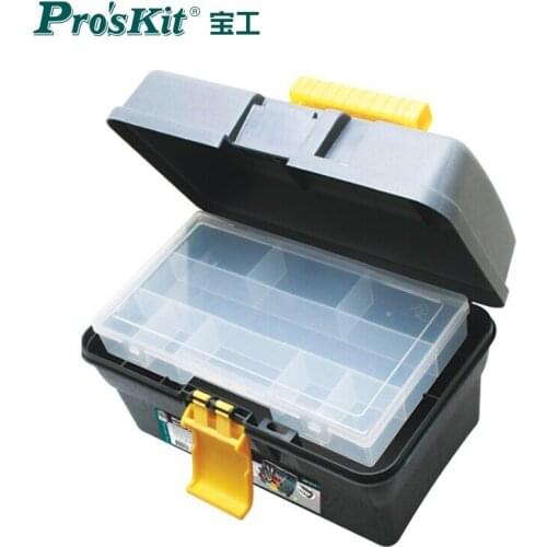 Proskit SB-2918 portable tool box impact resistant PP material suitable for home, office, car crafts hardware tool parts box
