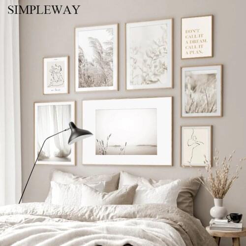 Nature Grass Landscape Canvas Print Botanical Art Painting Ballet Dance Line Drawing Poster Abstract Wall Art Picture Home Decor