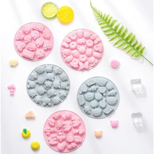 Silicone Mold Cartoon DIY Chocolate Fudge Mold Baking Cake Fondant Epoxy Biscuit Mold Cake Decoration Accessories Kitchen Tools