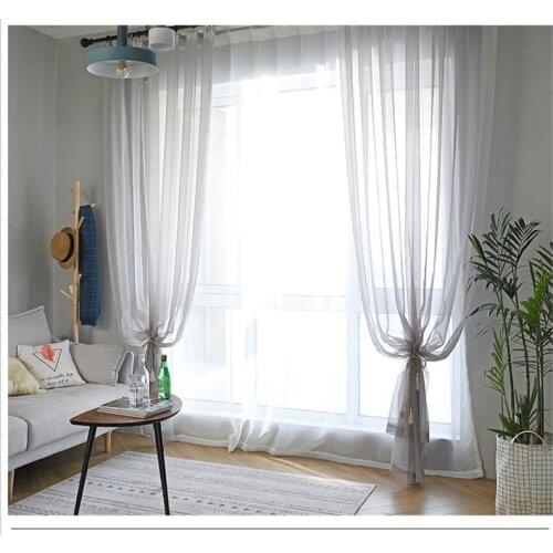 Modern Tulle Curtains For Living Room White Fabric Drapes Window Treatments Kitchen Bedroom Europe Style Custom Made NEW