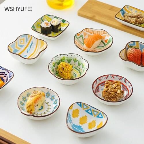Bohemian exquisite ceramic seasoning dish smooth and delicate dipping sauce creative snack snack seasoning soy sauce dish