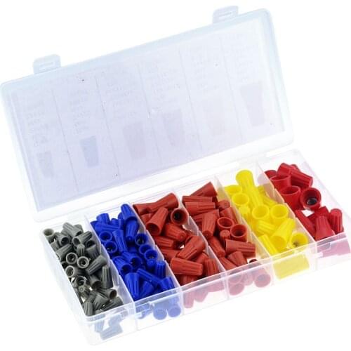 180PCS/Box P1-P6 Quick Wire Connector Caps Electrical Insulated Crimp Twist Terminal 1-10mm² Nut Spring End Cap Connection