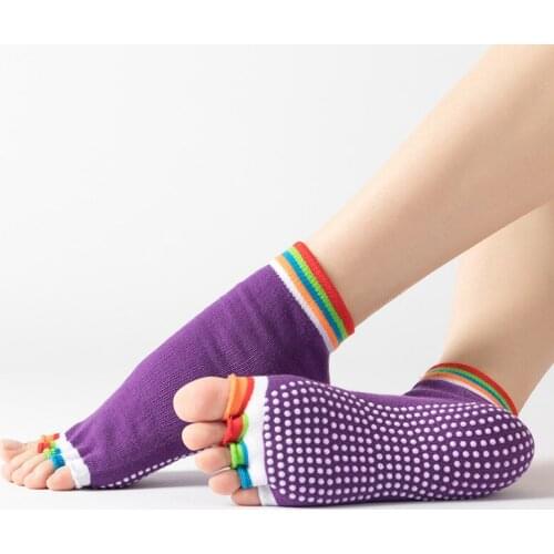 Women Yoga Socks non Slip ladies Anti Slip Silicone Gym Pilates Ballet Socks Fitness Sport Socks Cotton Breathable Elasticity