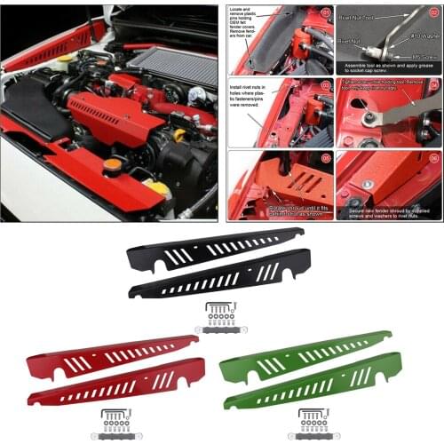 1 Pair of Aluminum Shrouds with Mounting Accessories for & STi 2015-2020